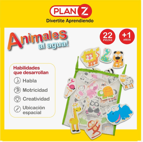 Juguete Agua Bebes Animales Goma Eva C Bolsa Red Infantil