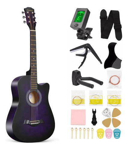 Guitarra Acústica Clasica Con Funda Y Accesorios 38 Inch