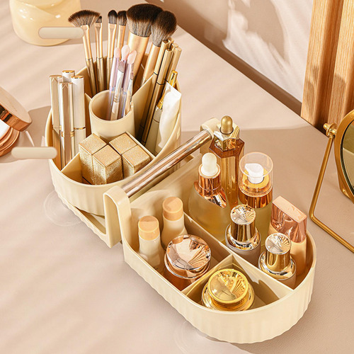 Organizador De Maquillaje Impermeable 360° Para Escritorio