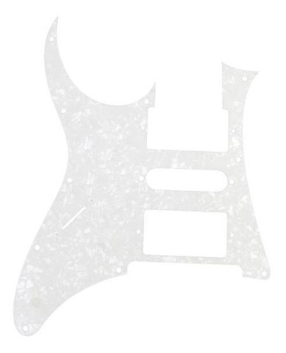 6 Para Rg Guitar Pick Guard Scratch Plate Mirror , Blanco