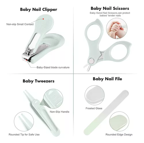 Kit de uñas para bebé, kit de manicura para bebés y kit de pedicura con  bonito estuche en forma de búho. Cortauñas para bebé, tijera, lima de uñas  y