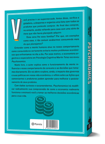 Psychonomics, de Tetaz,Martín; Cafalcchio,Olga; Caires, Carolina. Editora PLANETA ESTRATEGIA, capa mole, edição 1 em português, 2021