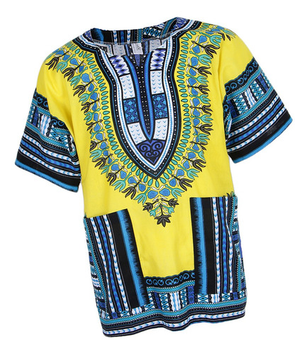 Imagen 9 de 11 de Vestido Dashiki Africano Estampado Verano Mujer Vintage