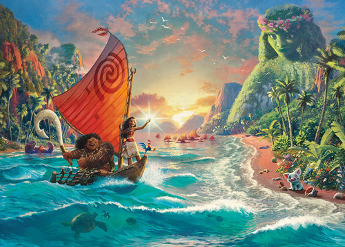 Rompecabezas Ceaco Thomas Kinkade Disney Dreams Moana 1000p