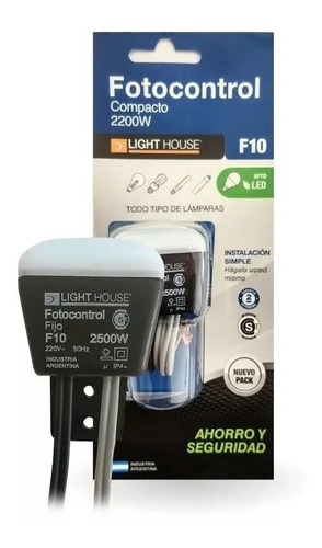 Fotocontrol Fotocelula Fijo 2200w Exterior Apto Led 