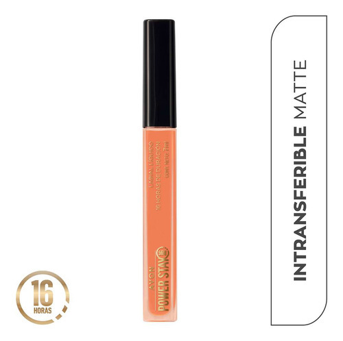 Labial Líquido Mate Avon Power Stay Indeleble Color Nude Romance