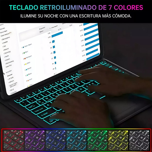 Funda Con Teclado Táctil Para Galaxy Tab A9 Plus11\\ Mouse