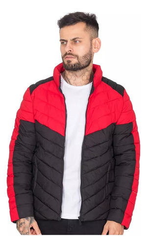 Campera Hombre Importada Inflable Con Capucha Combinada