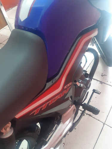 Imagem 12 de 14 de Honda Titan 160 Azul 2021 Único Dono Com Apenas 3042 Kms