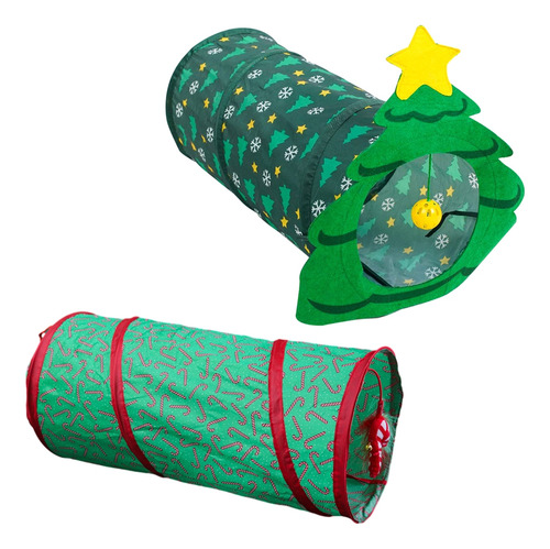 (b) Túnel Para Gatos Con Bastones Playtube, Árbol De Navidad