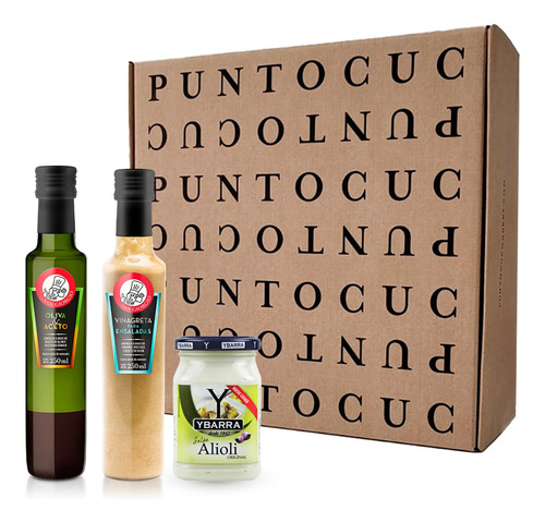 Kit Aceite Oliva Aceto Vinagreta Alioli Aderezo Gift Box