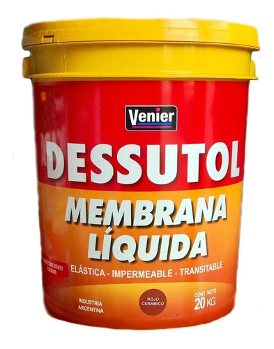 Venier Dessutol Membrana Liquida Rojo X 10kgs