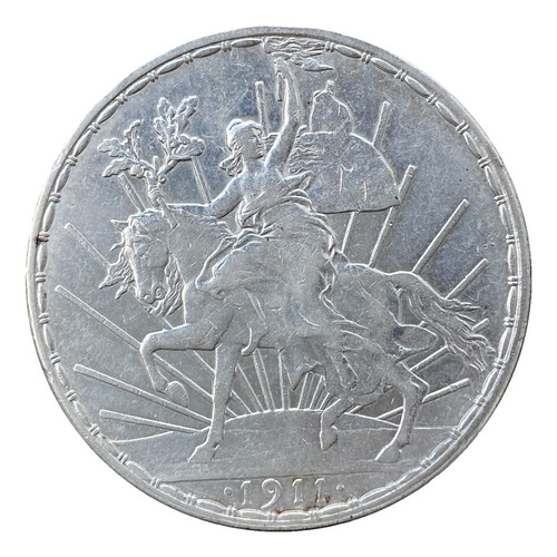 Moneda Un Peso Caballito 1911 Plata Original