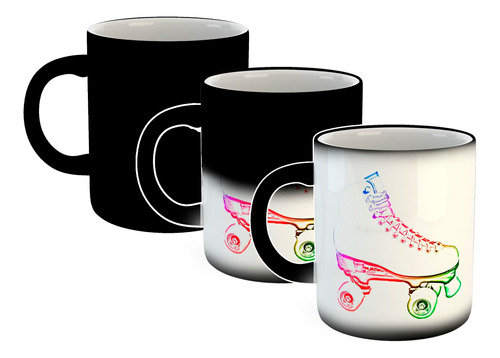 Taza Magica Patin Patinar Color Ruedas Deporte