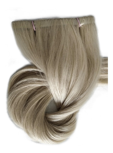 Imagem 6 de 10 de Cabelo Humano Loiro Claro Fita Adesiva 30g 70cm Mega Hair