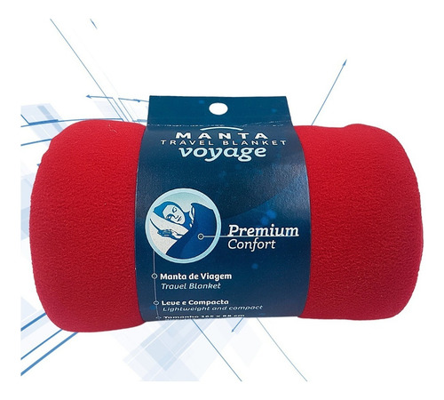 A Cobertor Manta De Viagem Premium Confort - Vermelha