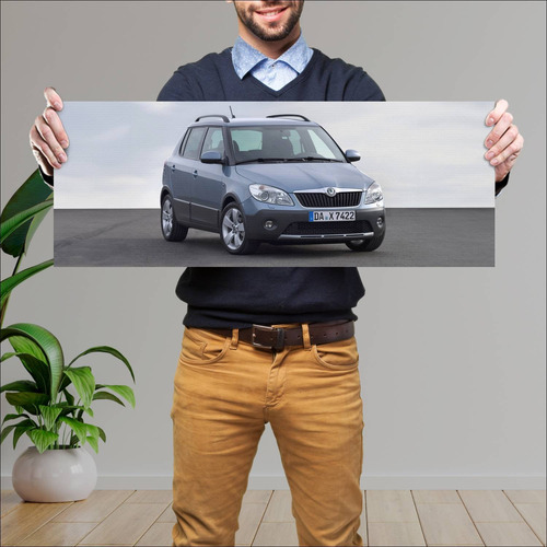 Cuadro 30x80cm Auto 2010 Skoda Fabia Scout Auto 126