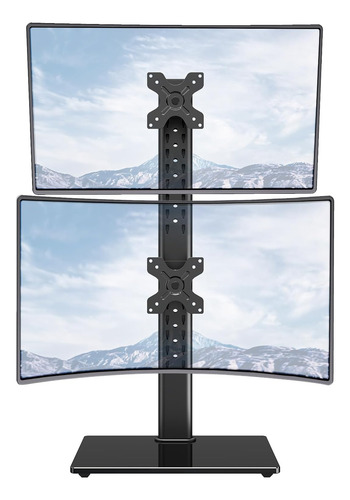 Monte Un Soporte Vertical Para Dos Monitores, Apile Dos P...