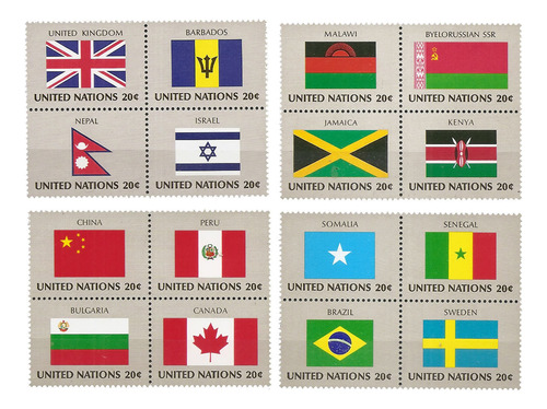 Naciones Unidas Catálo Marca U$ 105 Banderas Yv 390/05 Ofert