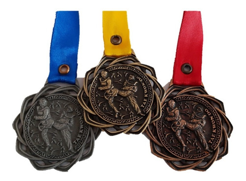 10 Pzs. Medallas Metálica Para Taekwando