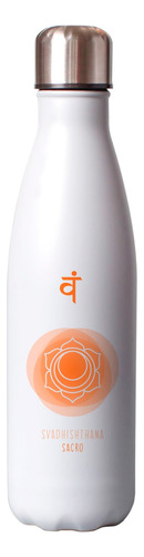 Botella Yoga De Aluminio Para Agua 650ml Chakras Sacro