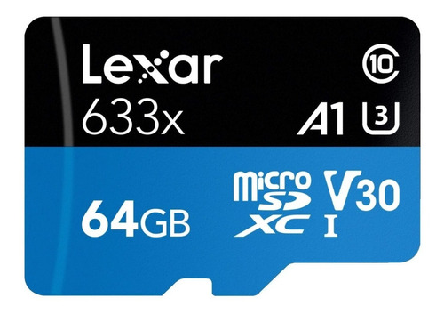 Memoria Micro Sd Lexar 633x 64gb Clase 10 95mb/s 4k Nikon