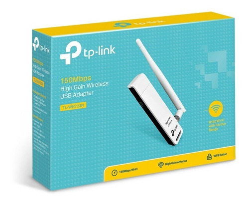 Adaptador De Alta Ganancia  Usb Tp-link Tl-wn722n 150mbps Gs