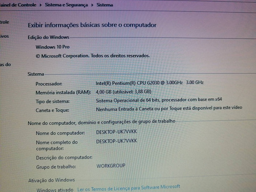 Imagem 4 de 4 de Computador / Gabinete / Cpu, Asus, Ssd 256gb, Hdmi