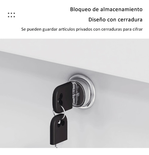 Archivero De Madera Para Oficina Con Llave Y 2 Cajones