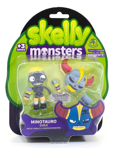 Brinquedo Skelly Monsters Figura Minotauro Guile Dtc 5041