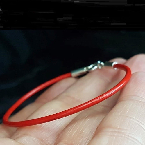 Imagem 6 de 9 de Pedras - Pulseira (1v) Unissex, Couro 2mm E Prata, Cód372p26