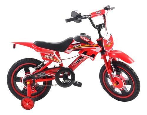 Bicicleta cross infantil Unitoys Moto Cross R16 color rojo