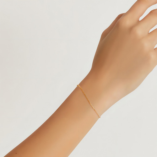 Pulseira Em Ouro Amarelo 18 Cm