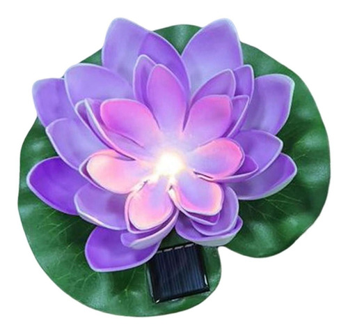 Lámpara Flotante Led Con Forma De Flor De Loto, Funciona Con