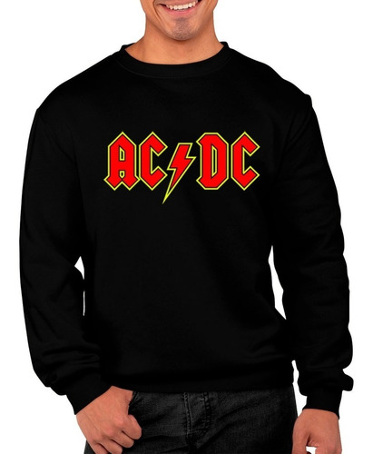 Poleron Cuello Redondo Acdc Logo Rock Unisex