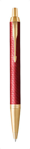 Parker Boligrafo Im Premium Rojo Mate Gt Quinkflow Color de la tinta Azul Color del exterior Rojo y Dorado