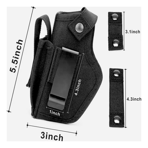Holla De Pistola Eintly, Holla Universal De Velcro De 9 Mm Y
