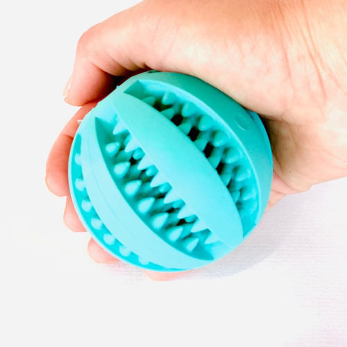 Imagem 5 de 7 de Brinquedo Para Cachorro Bola Dentada Sabor Menta Tam Grande