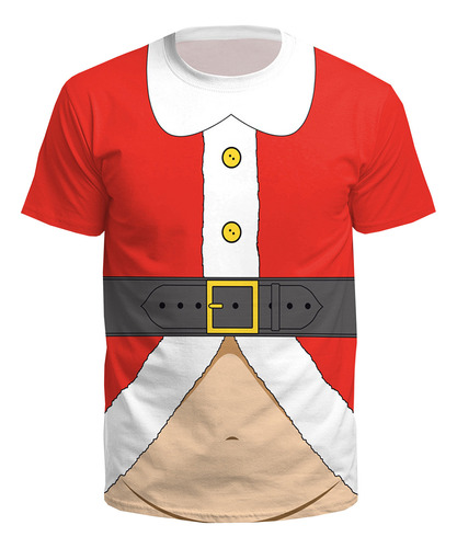 Camiseta Masculina Z Fashion Christmas Funny Print Slim Yout