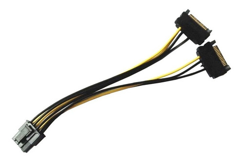 Imagem 6 de 6 de Cabo Adaptador Energia 8 Pinos 6+2 Pci Express Sata Duplo