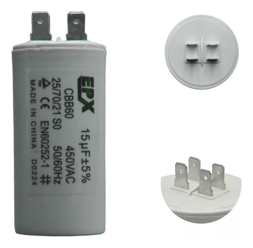 Capacitor Permanente 15uf 450v Epx (c/terminal)