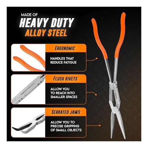American Mutt Tools Juego De Alicates De Punta Fina De Doble