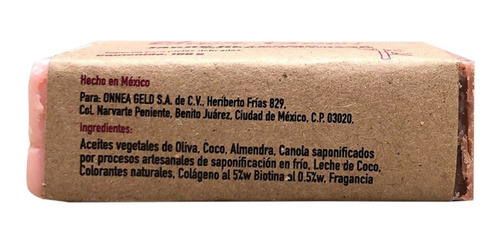 Imagen 4 de 5 de Jabón Frambuesa Con Colágeno Y Vitamina H 100 Gr Bam Boo!