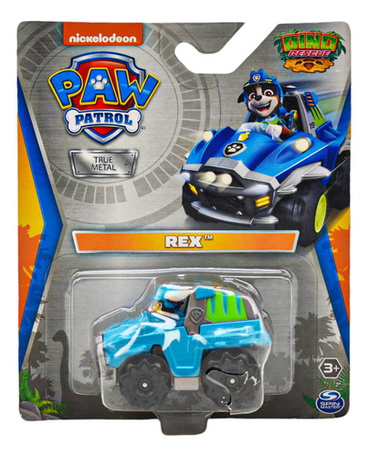 Paw Patrol Rex Dino Rescue True Metal 7cm Spin Master Da Color Azul