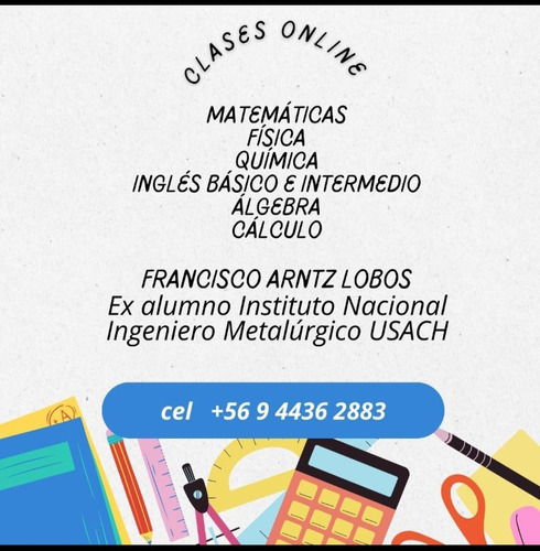 Clases De Matemáticas, Química, Física, Inglés, Guitarra Etc