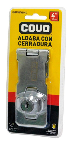 Aldaba Pasador Con Cerradura 4  (101mm) Covo