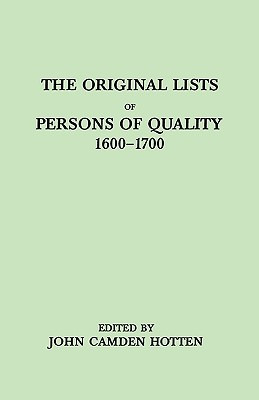 Libro Original Lists Of Persons Of Quality, 1600-1700. Em...