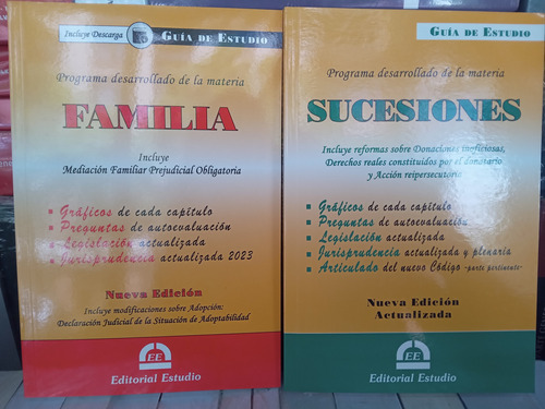 Pack Guía De Estudio  Familia + Sucesiones  Última Edición