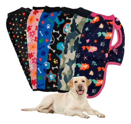 Ropa Abrigo Poncho Capa Polar Estampado Mascotas Talle 10