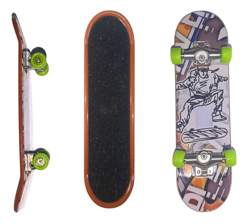 Mini Skate Fingerboard Extreme Patineta Con Lija Completa